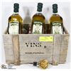 Image 1 : VINS WOOD CRATE WITH 3 -1LITRE EXTRA VIRGIN