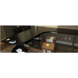 BLACK RIGHT ANGLE DESK 75X79X29