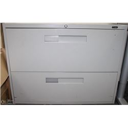 2 DRAWER GREY LATERAL FILE CABINET