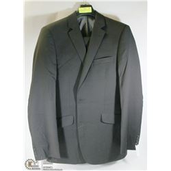 2PC BELLISSIMO BLACK PINSTRIPE SUIT 42T JACKET 36L