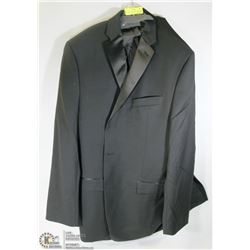 CALVIN KLEIN BLACK SUIT JACKET SIZE 46L  100% WOOL