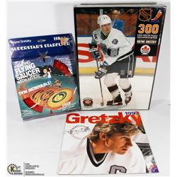 GRETZKY PUZZLE, FRISBEE AND CALENDAR