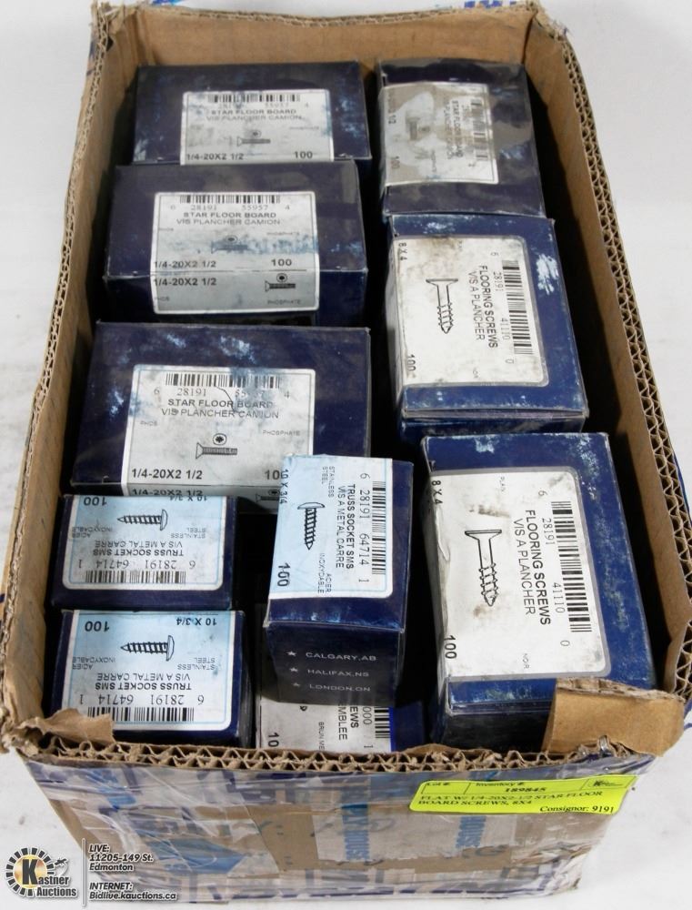 FLAT W/ 1/4-20X2-1/2 STAR FLOOR BOARD SCREWS, 8X4 FLAT W/ 1/4-20X2-1/2 STAR FLOOR BOARD SCREWS, 8X4