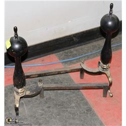 TWO PIECE FIREWOOD BRASS MANTEL