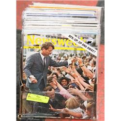 40 VINTAGE NEWSWEEK COLLECTORS MAGAZINES