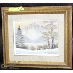 VINTAGE OIL ON CANVAS PAINTING BY J.COLLINS -