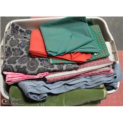 TOTE OF ASSORTED  MATERIAL