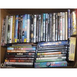 LARGE BOX W/OVER 50 DVD MOVIES & ONE