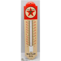 CAST TEXACO THERMOMETER PORCELAIN WORKS