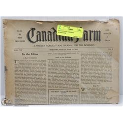 1915 ANTIQUE FARMING NEWSPAPER
