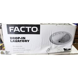 FACTO DROP IN SINK 19" X 19"