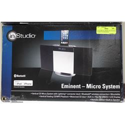 IN STUDIO CD, IPHONE, BLUETOOTH STEREO SYSTEM WITH