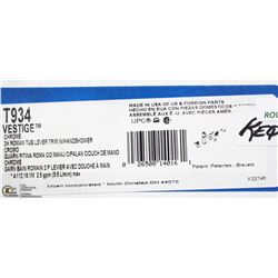 NEW MOEN CHROME 2H ROMAN TUB LEVER TRIM WITH HAND