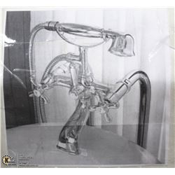 BRUSHED CHROME TUB LEVER TRIM WITH HAND SHOWER