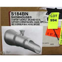 SHOWHOUSE DIVERTER TUB SPOUT BRUSHED NICKLE