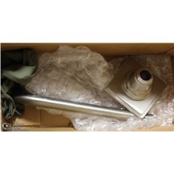 KOHLER PINSTRIPE SHOWER ARM & FLANGE BRUSHED