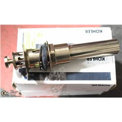 LOT OF 4 BRUSHED BRONZE LAVATORY DRAINS