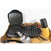 Image 1 : KITCHEN LOT INCL GEORGE FOREMAN GRILL, SLEAB KNIFE