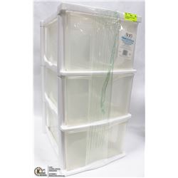 3 DRAWER PLASTIC STORAGE ORGANIZER