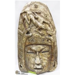 LARGE SOAPSTONE CARVED MASK 20 X 13