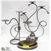 Image 1 : SET OF 3 SOLID WROUGHT IRON CANDLE HOLDERS