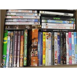 BOX OF ABOUT 50 DVD'S INCL THE BANGER SISTERS,