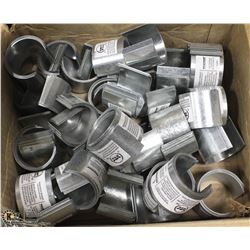 BOX OF METAL FIRE DOOR HARDWARE