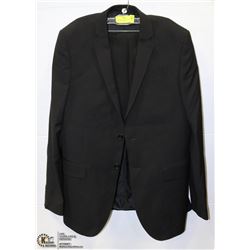 2PC BELLISSIMO BLACK PINSTRIPE SUIT 42T JACKET 36L