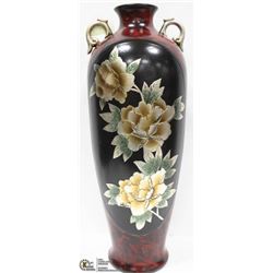 MULTI COLORED 25" VASE WITH GOLD AND SILVER FLOWER