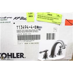 KOHLER KELSTON DECK MOUNT BATH FAUCET BRUSHED