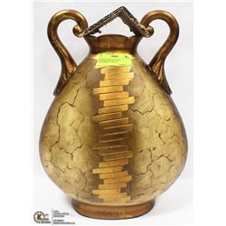 SHOW ROOM GOLD LEAF PATTERNED VASE 16"