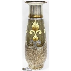 TEXTURED VASE, SILVER AND GOLD 21"