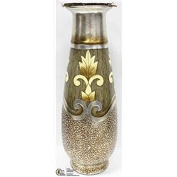 TEXTURED VASE, SILVER AND GOLD 21"