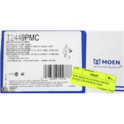 NEW MOEN PLATINUM CHROME LEVER TUB SHOWER TRIM