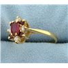 Image 2 : Natural Ruby and Diamond Ring