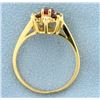 Image 3 : Natural Ruby and Diamond Ring