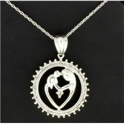 Mother and Child 1/4 Ct TW Diamond Pendant and Chain