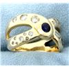 Image 3 : 1 ct TW Custom Designed Sapphire and Diamond Ring