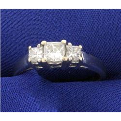 1ct TW Three Stone Princess Cut Diamond Ring