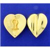 Image 1 : Italian Made Large Heart Earrings with French Backs