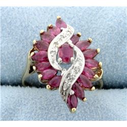 Rubellite Tourmaline & Diamond Ring