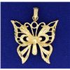 Image 1 : Diamond Cut Butterfly Charm or Pendant