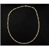 Image 2 : 19 Inch Italian Made Rose, White, and Yellow Figaro Chain