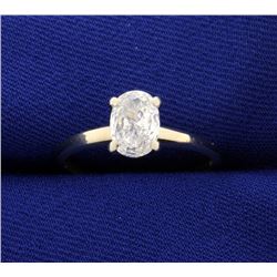 3/4ct Oval Diamond Solitaire Ring