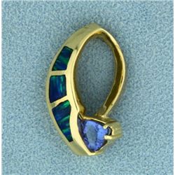 Tanzanite and Opal Slide/Pendant
