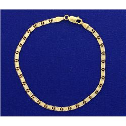 Italian Made White and Yellow Gold Bracelet