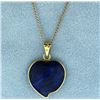 Image 1 : Lapis Peach Shaped Necklace