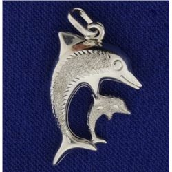 Mother Child Dolphin Pendant