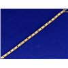 Image 1 : 3ct Champagne Diamond and Ruby Line Tennis Bracelet