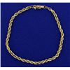 Image 1 : 8 Inch Rope Style Bracelet in 14k Gold